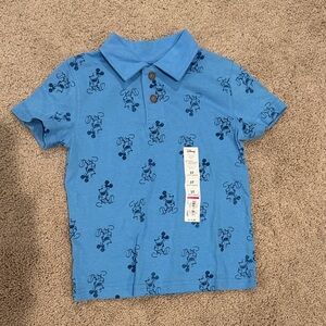 Disney Kids Light Blue Mickey Mouse Polo